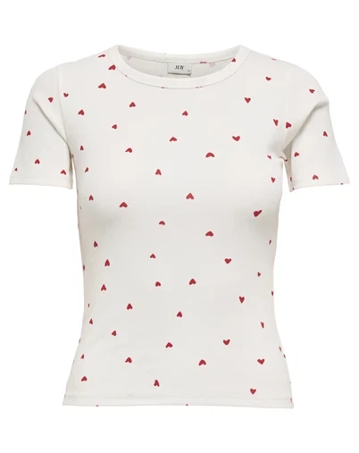 JDY - JDYSofia Print T-shirt - Cloud Dancer